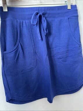 Casual Drawstring Mini Skirt in Royal Blue